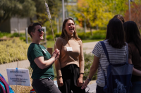 Students smiling